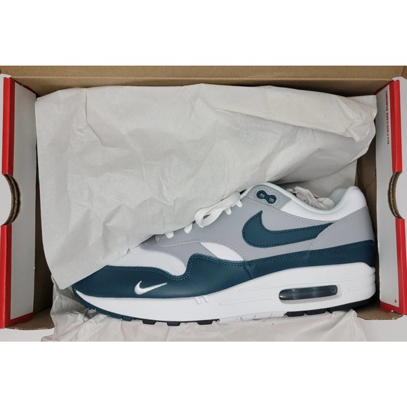 Nike Air MAX 1 LV8 White Dark Teal Green Shoes Sneakers Men\'s 9.5 DH4059-101 11W main image 9